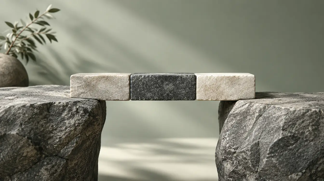 Stone blocks forming a bridge